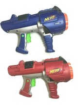 Lot of 2 NERF Dart Tag Hyperfire Barrel Gun - 10 Dart Blasters (Blue - Red) (A) - £14.84 GBP