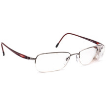 Silhouette Eyeglasses 7546 60 6055 Gunmetal/Dark Red Half Rim Austria 53[]17 135 - £79.07 GBP