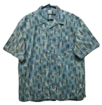 Vtg OP Ocean Pacific Sport Hawaiian Aloha Fish Shirt Loop Collar Sz XXL 2XL - $28.25