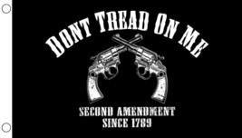3x5 2nd Second Amendment Dont Tread on Me Right to Bear Arms Flag 3&#39;x5&#39; Black - £13.56 GBP