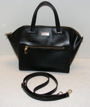 Kate Spade New York Black Smooth Leather Savannah Parliament Crossbody Handbag - £56.29 GBP