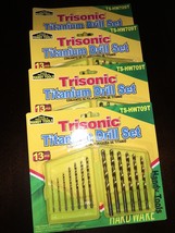 New Lot Of 4 Trisonic 13 Pieces Titanium Drill Bit Sets - £17.80 GBP