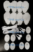 2 Electrode Lead CABLE(3.5mm)+MASSAGE Pads (8LG+8OVAL) For Erostek Estim Tens - £20.55 GBP