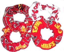 mKansas City Chiefs Red Fabric Hair Scrunchie Scrunchies by Sherry NFL P... - £5.49 GBP+