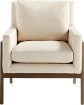 Occasional Chair CYAN DESIGN Transitional Flared Arms Cream Natural Mocha Solid - £795.68 GBP