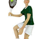 Male Tennis Player Christmas Ornament by Gallarie II Green and White - $12.49