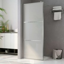 vidaXL Walk-in Shower Wall Frosted ESG Glass 72x36 inches Water-Tight Seal - $282.99