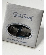 Sarah Coventry Silvertone Square w Tiny Knight Head Cuff Links in Origin... - $14.89