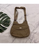 Baggallini Womens Shoulder Purse Bag Tan Brown Nylon Zipper Pockets Ligh... - $43.31 CAD