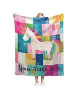 Enchanted Unicorn Personalised Name Blanket - Luxurious Soft Microfiber ... - $43.00+