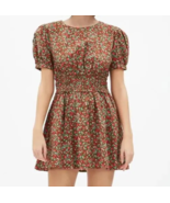 Free People Pennie Mini Dress Floral Brown Puff Sleeve Smock Waist Cotto... - €34,43 EUR Free People Pennie Mini Dress Floral Brown Puff Sleeve Smock Waist Cotto... - €34,43 EUR