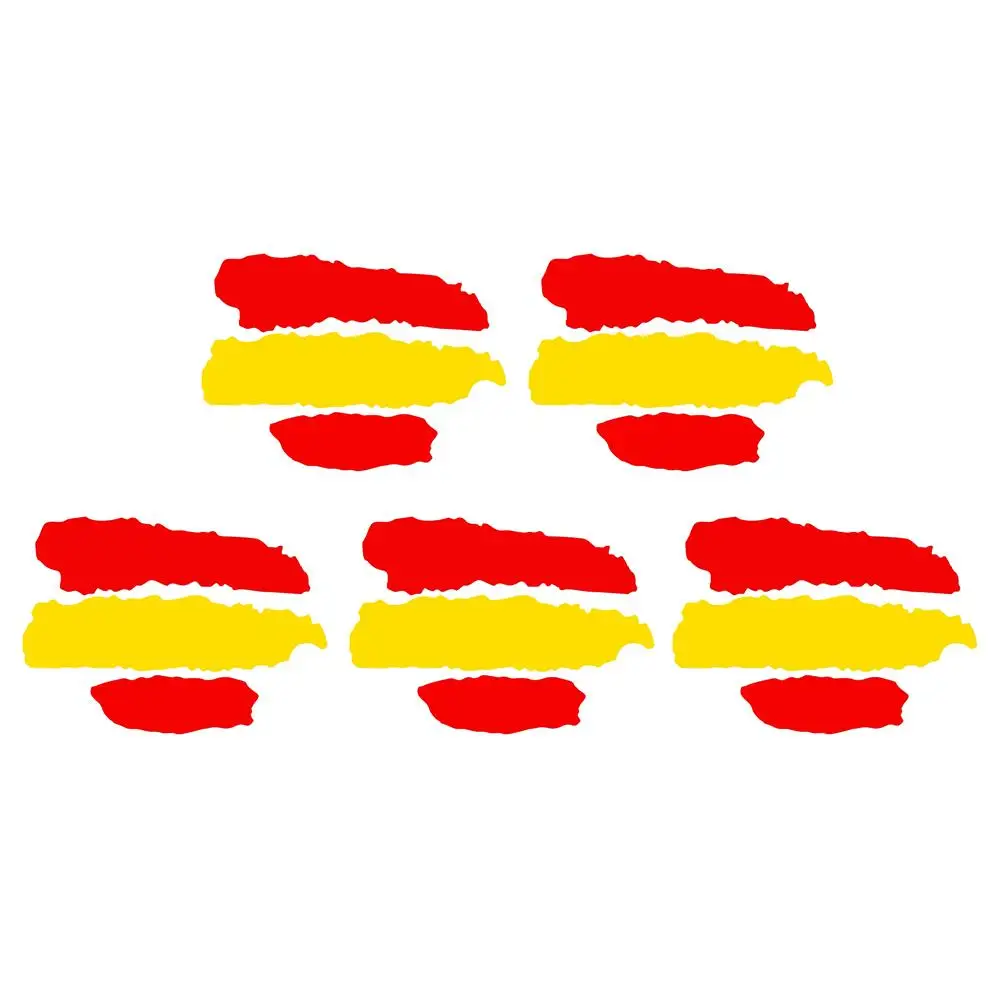 1/5Pcs Creative Spain Flag Stickers Waterproof Reflective Graphics Decals for Ca - £89.05 GBP