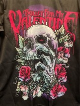 Tour Shirt Bullet For My Valentine Skull Red Eyes Shirt LARGE - £19.64 GBP
