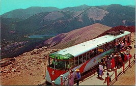 Vtg Postcard 1966 Cog Train at Summit Terminal Overhead Pike&#39;s Peak CO Colorado - £4.87 GBP