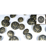 Set of Die Cast Metal Blazer Buttons A109E Bronze Colour Set 3L/7S ø20mm... - £14.08 GBP