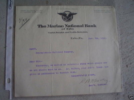 Unique 1912 Pennsylvania Railroad Letter from Bank - $18.81