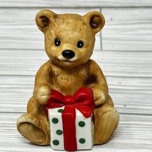 HOMCO Christmas Bears Set 5505 Present Tree 3.5” Tall Vintage - £10.10 GBP