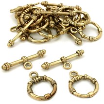 Bali Toggle Clasp Antique Gold Plated 15.5mm Approx 12 - £6.77 GBP
