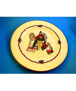 Vintage Fitz &amp; Floyd Victorian Christmas Plate Decorating The Chimney 19... - $11.84 CAD