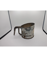 Vintage Bromco Flour Sifter kitchen Squeeze Handle farmhouse metal - $12.55