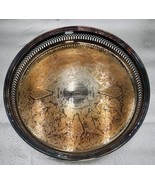 Reed &amp; Barton Large Round Silverplate GALLERY TRAY 15&quot; &quot;Happy 40th Anniv... - $1,235.44 MXN