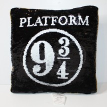 Harry Potter Throw Pillow Reversible Sequin Platform 9 3/4 and Spectacle Glasses - $14.99