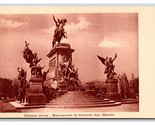 Monument to General San Martin Buenos Aires Argentina UNP WB Postcard W8 - £5.41 GBP