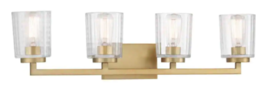 Home Decorators - Westlyn 4-Light Brushed Brass Vanity Light  8004HDCBB - £58.39 GBP