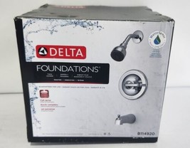 Delta Foundations - Single-Handle 1-Spray Tub and Shower Faucet - Chrome... - $37.99