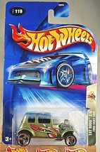 2004 Hot Wheels #119 Tat Rods 2/5 FORD VICKY 1932 Green w/Chrome 3 Sp Variation - $7.60