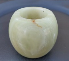 Alabaster Stone Marble Round Candle Holder Dual Sided - £11.90 GBP