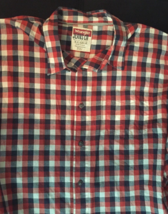 Wrangler shirt button close size XL men collar plaid long sleeve 100% co... - $10.15