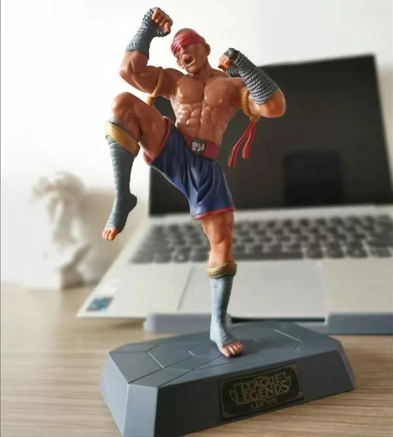 20CM Lee Sin Anime Figure Game The Blind Monk Collecble PVC Statue Model Room - £18.17 GBP+