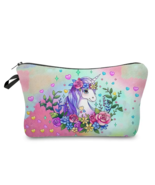 Portable Zipper Makeup Cosmetic Pouch Toiletry Bag - New - Unicorn - £10.23 GBP
