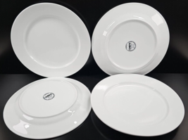 4 Chefs The Best Kitchen Starts Here Dinner Plates Set White Porcelain D... - $68.97