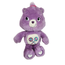 2007 Care Bears Share Bear Glow A Lot In The Dark Purple Stuffed Animal Plush - $37.05