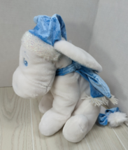 Disney Store Winnie the Pooh Plush White Blue hat scarf Winter Eeyore - $10.88