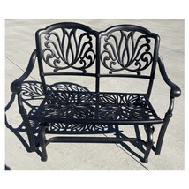 Cast Aluminum Outdoor Glider Porch Garden Patio Furniture Bench - Desert Bronze - £686.64 GBP