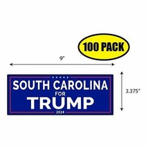 100 Pack 3.37&quot;x 9&quot; South Carolina For Trump Sticker Decal Gift Maga Trump BS0051 - £67.93 GBP