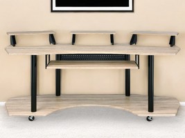 83" Natural and Black Music Recording Studio Desk - $23,364.18 MXN