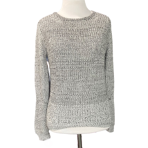 Pinc Premium Womens Pullover Sweater Black White Marled Long Sleeve Crew... - $12.86