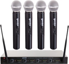 Gemini Sound UHF-04M Wireless Cordless Professional Set of 4 Handheld - £205.23 GBP