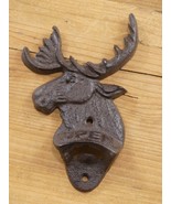 CAST IRON MOOSE BOTTLE OPENERS OPEN CABIN DECOR BEER BAR SODA WALL MOUNT... - $264.35 MXN