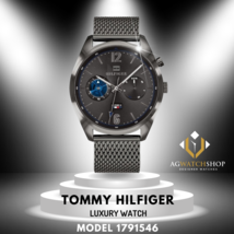 Montre pour homme Tommy Hilfiger quartz acier inoxydable cadran gris 44 mm 17... - £95.90 GBP