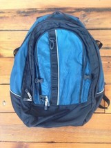 Vtg Outdoor Products Blue Nylon Multi-Pocket Backpack Daypack Bookbag Tr... - £23.59 GBP