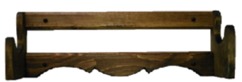 Rustic Wooden Single Wall Gun Rack Rifle Double Barrel Shotgun Display - $29.99