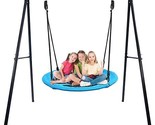 440Lbs Swing Set With 40 Inch Saucer Tree Swing And Heavy Duty A-Frame M... - $315.99