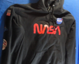 ARTIST UNION NASA SPACE ROCKET SHIP BLACK PULLOVER ATHLETIC HOODIE SWEAT... - $21.41