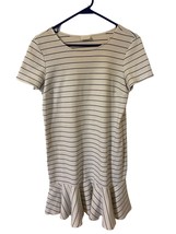 Vila Clothes  Dress Womens  Size S White With Blue Stripes Knee Length P... - £7.28 GBP