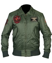 Tom Cruise Top Gun 2 Maverick Flight Bomber Jacket Jet Pilot Jacket with... - £55.94 GBP